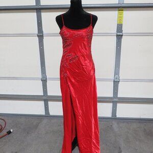 Hand Beaded Silk Dress Prom Wedding Black-tie Quince Party Homecoming size 8